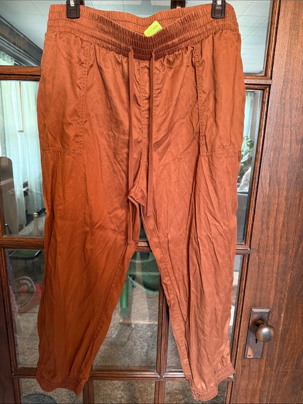 a new day Rust Drawstring Jogger Pants
